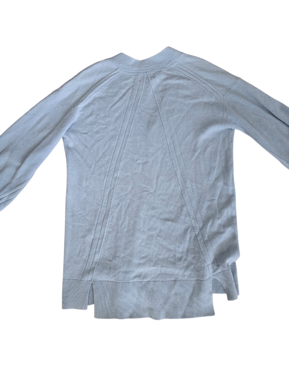 Rag & Bone 100% Cashmere Oversized V-Neck Sweater Light Blue Small Quiet Luxury - Picture 9 of 12